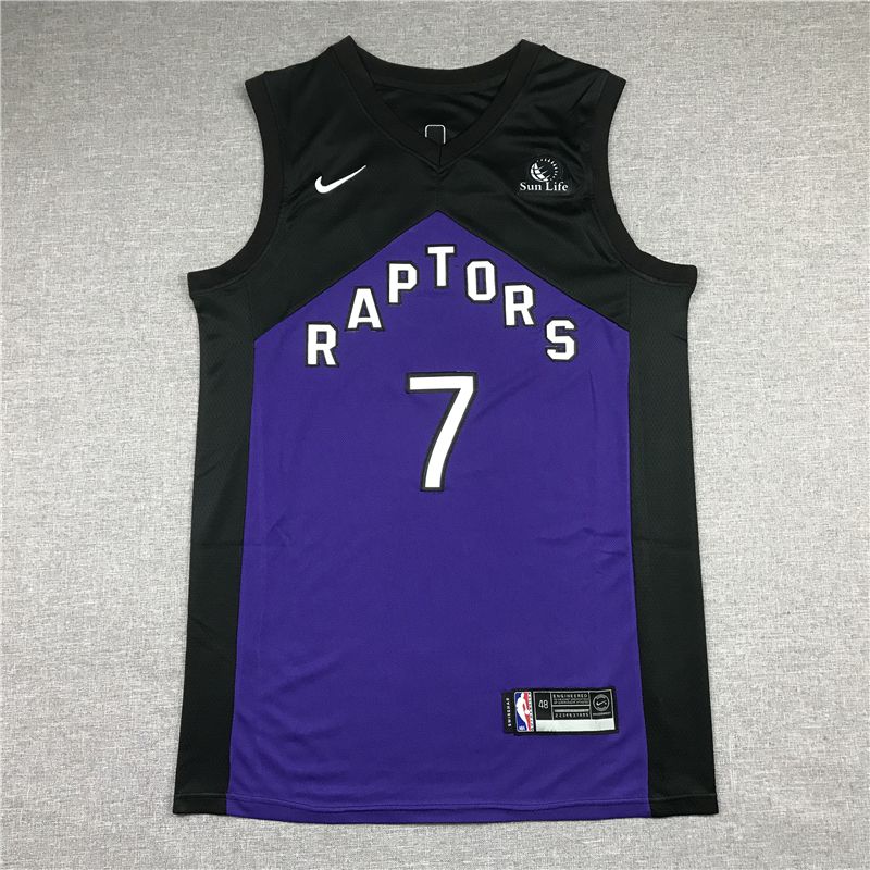 Men Toronto Raptors 7 Lowry Purple 2021 Nike Game NBA Jersey